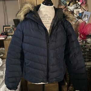 Navy GAP Winter Wear Puffer Coat - Large
